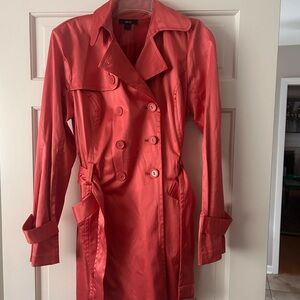 Women’s satin finish trench coat size medium